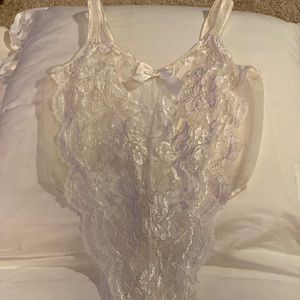 White Lace Teddy - image 1